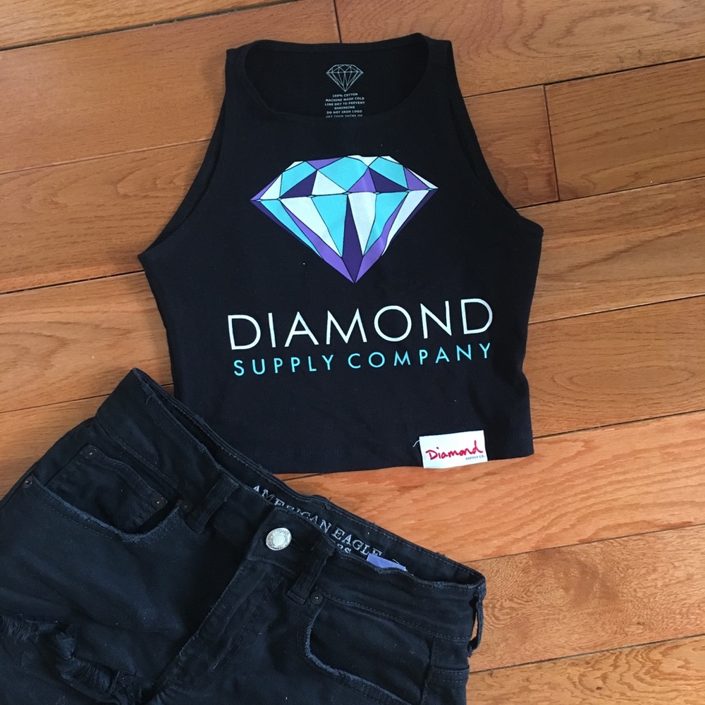 Diamond Supply halter crop top